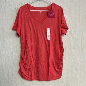 Short Sleeve V-neck Maternity T-Shirt